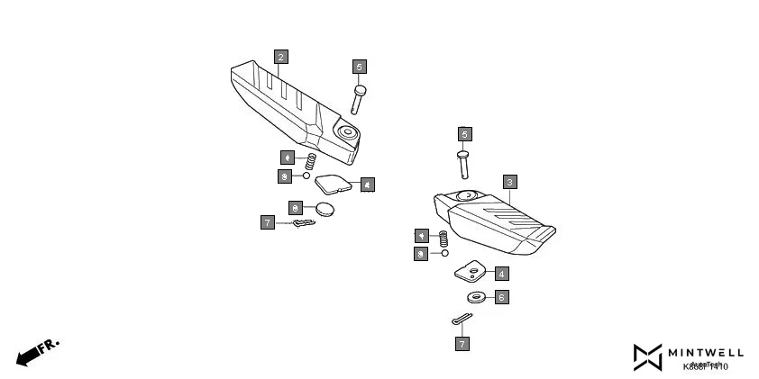 F-14-10 PILLION STEP diagram showing 28333-K86-D00