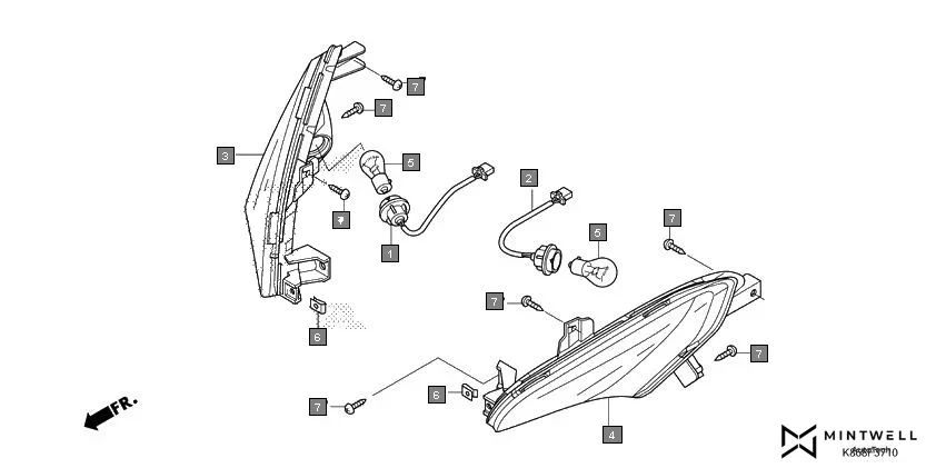 F-37-10 FRONT WINKER assembly diagram for HONDA GRAZIA SCV125SJ