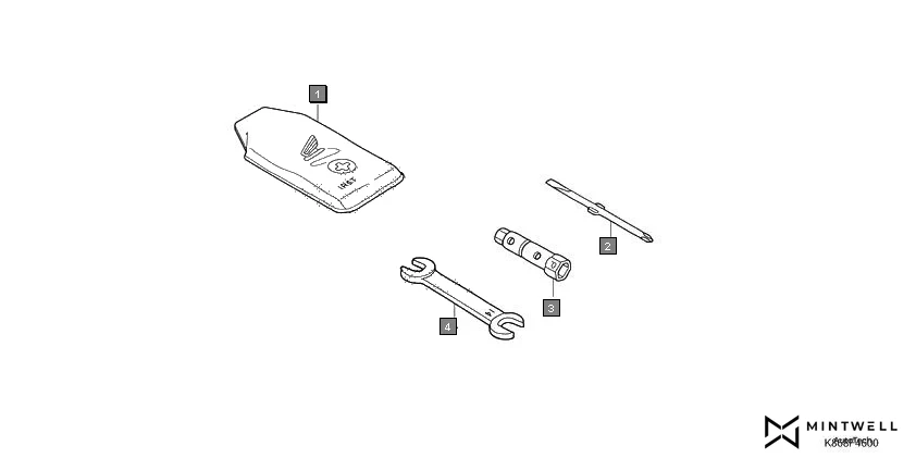 F-46 TOOL assembly diagram for HONDA GRAZIA SCV125SJ