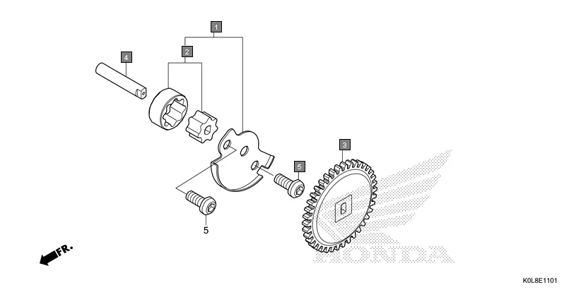 E-11-1 OIL PUMP(SCV125S,T/SCV125FP)
