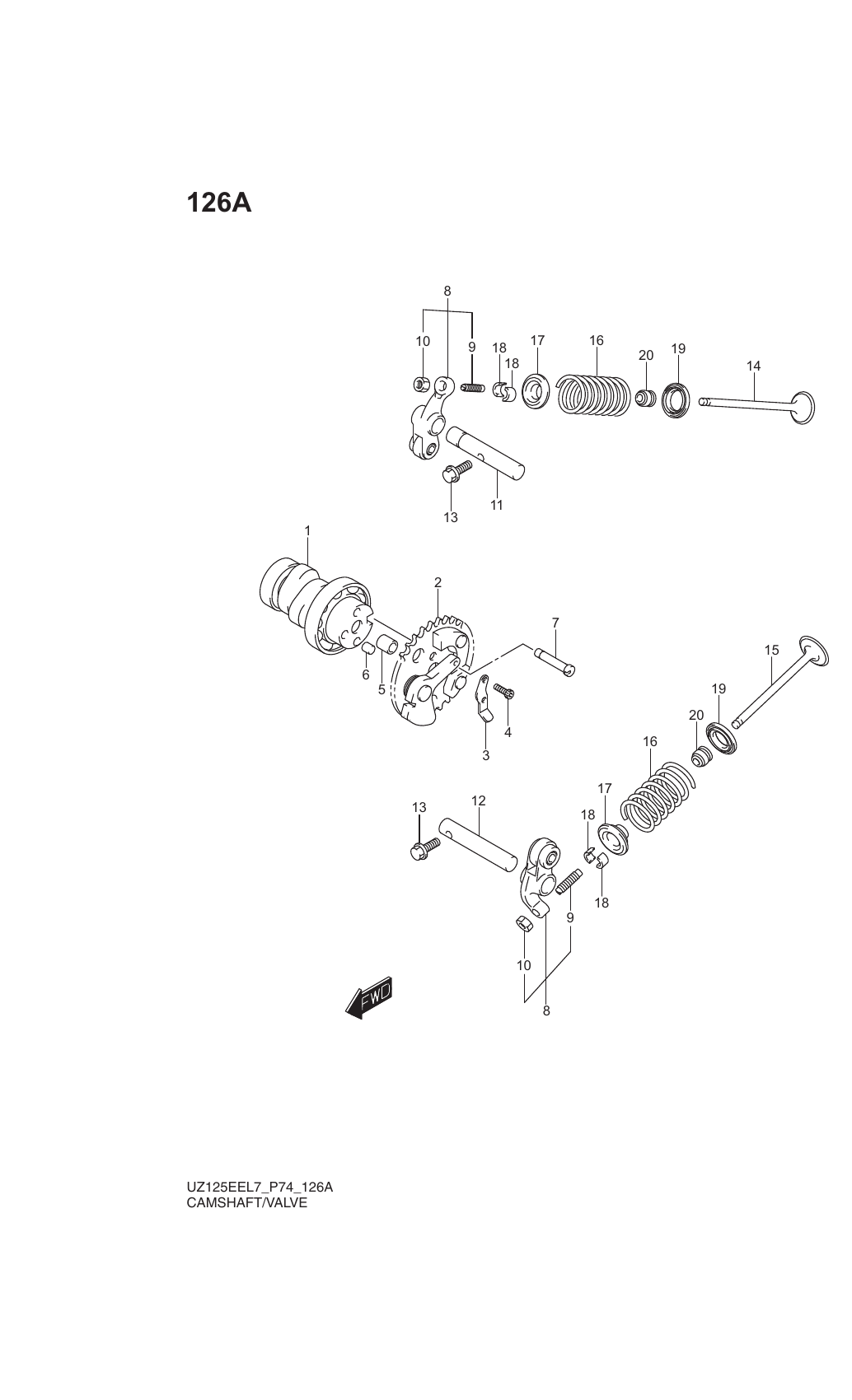 126A CAMSHAFT/VALVE