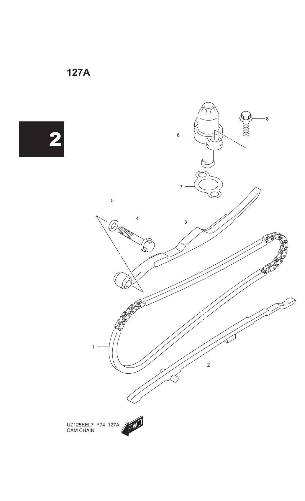 127A CAM CHAIN