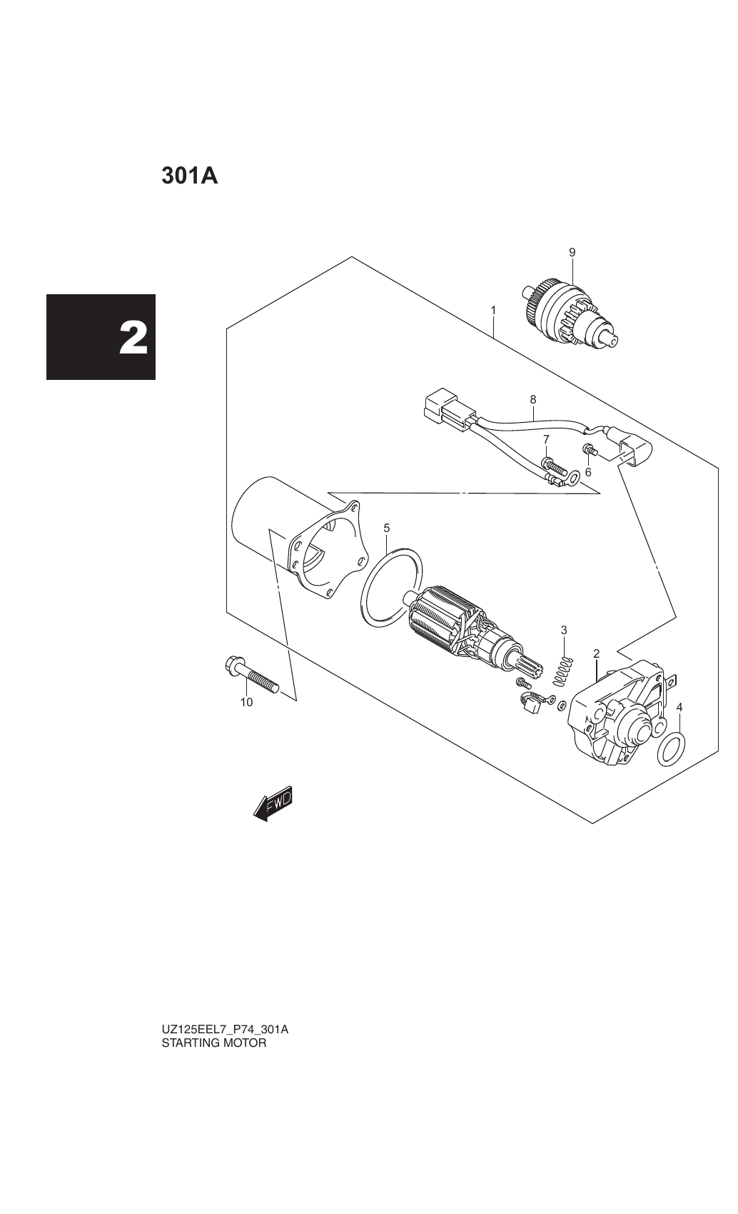 301A STARTING MOTOR