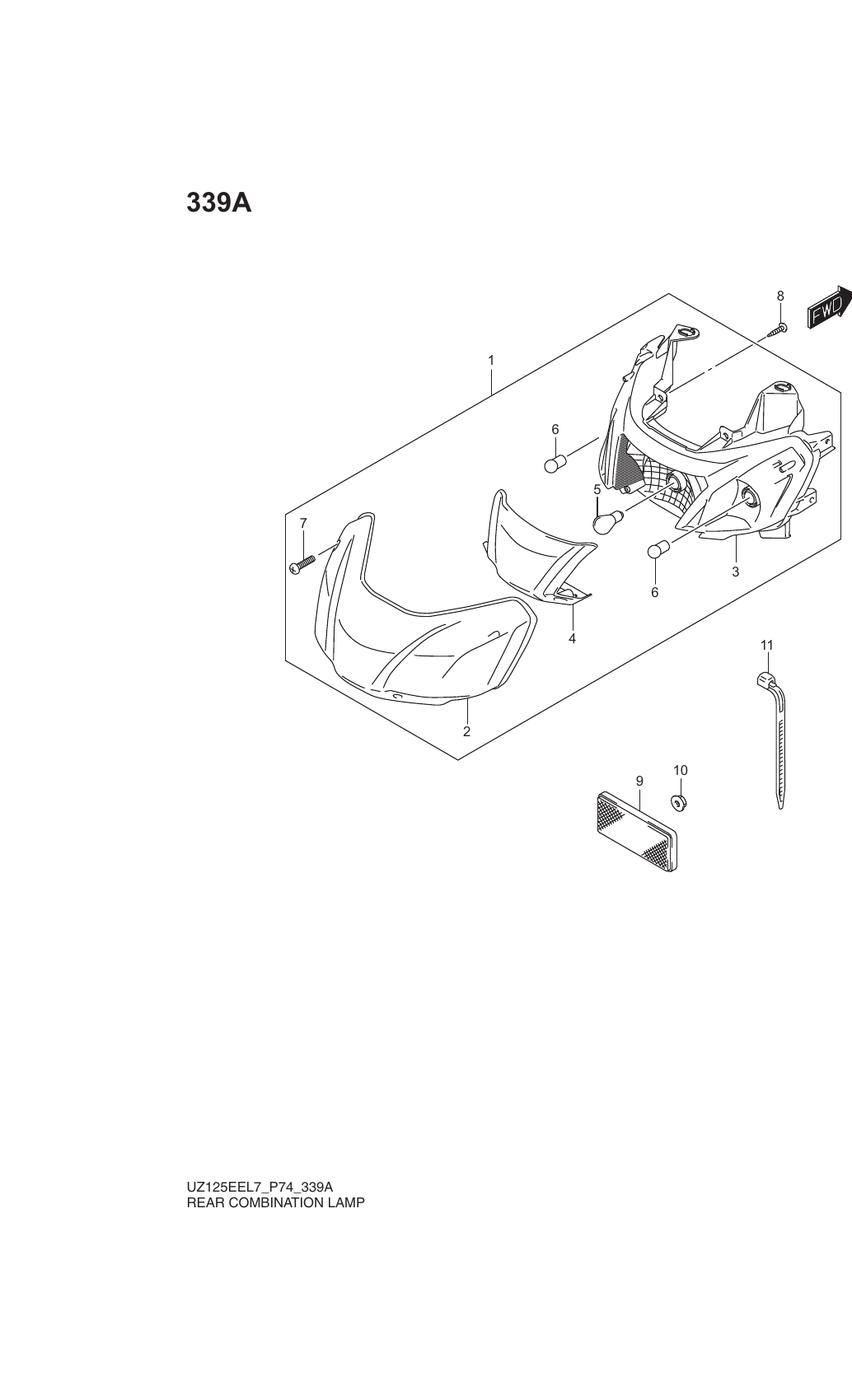339A REAR COMBINATION LAMP