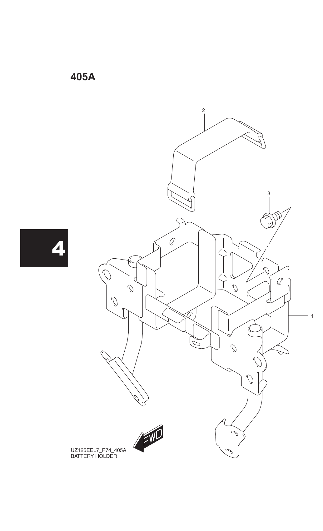 405A BATTERY HOLDER