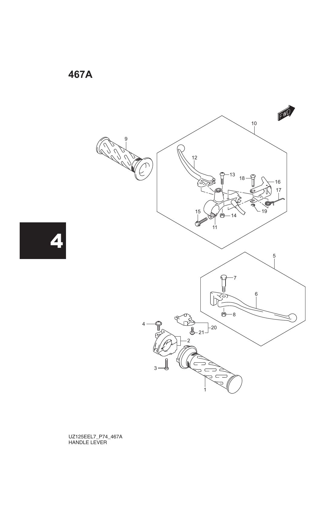 467A HANDLE LEVER