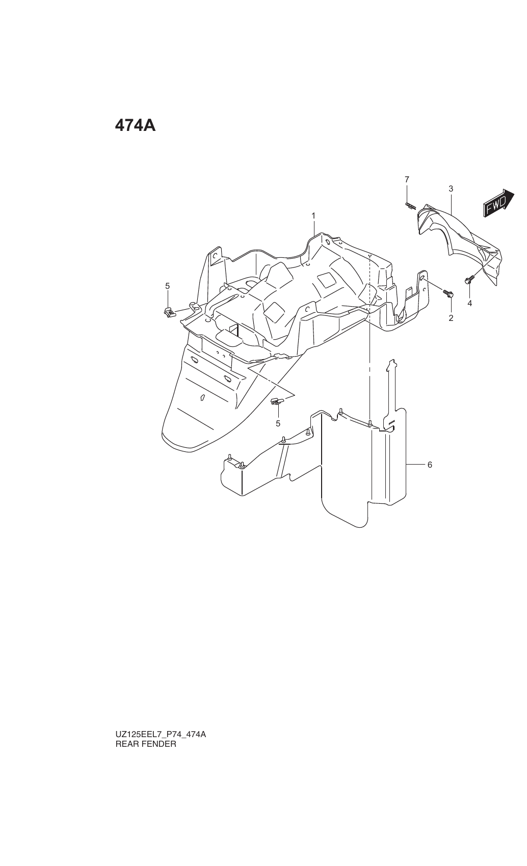 474A REAR FENDER