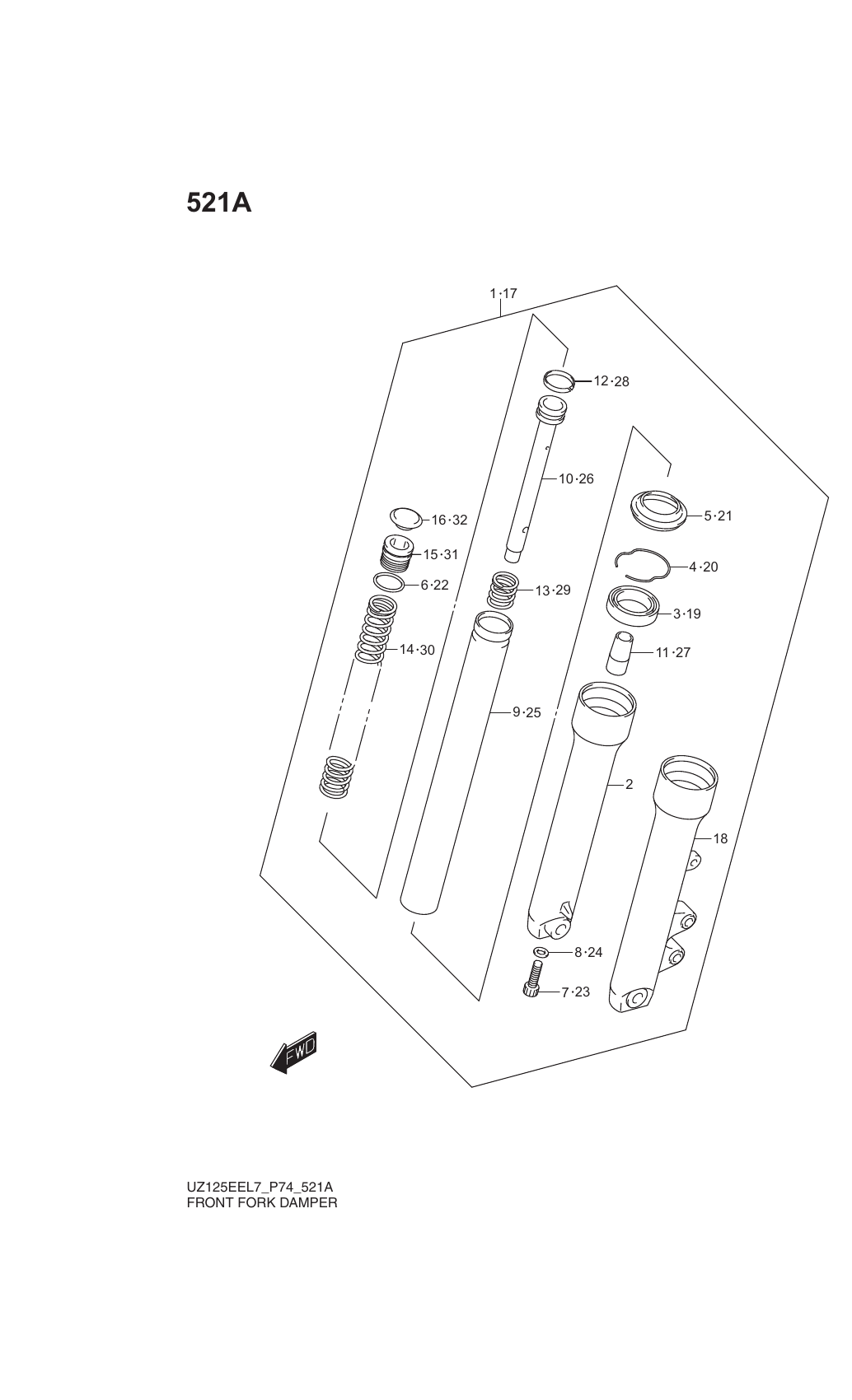 521A FRONT FORK DAMPER