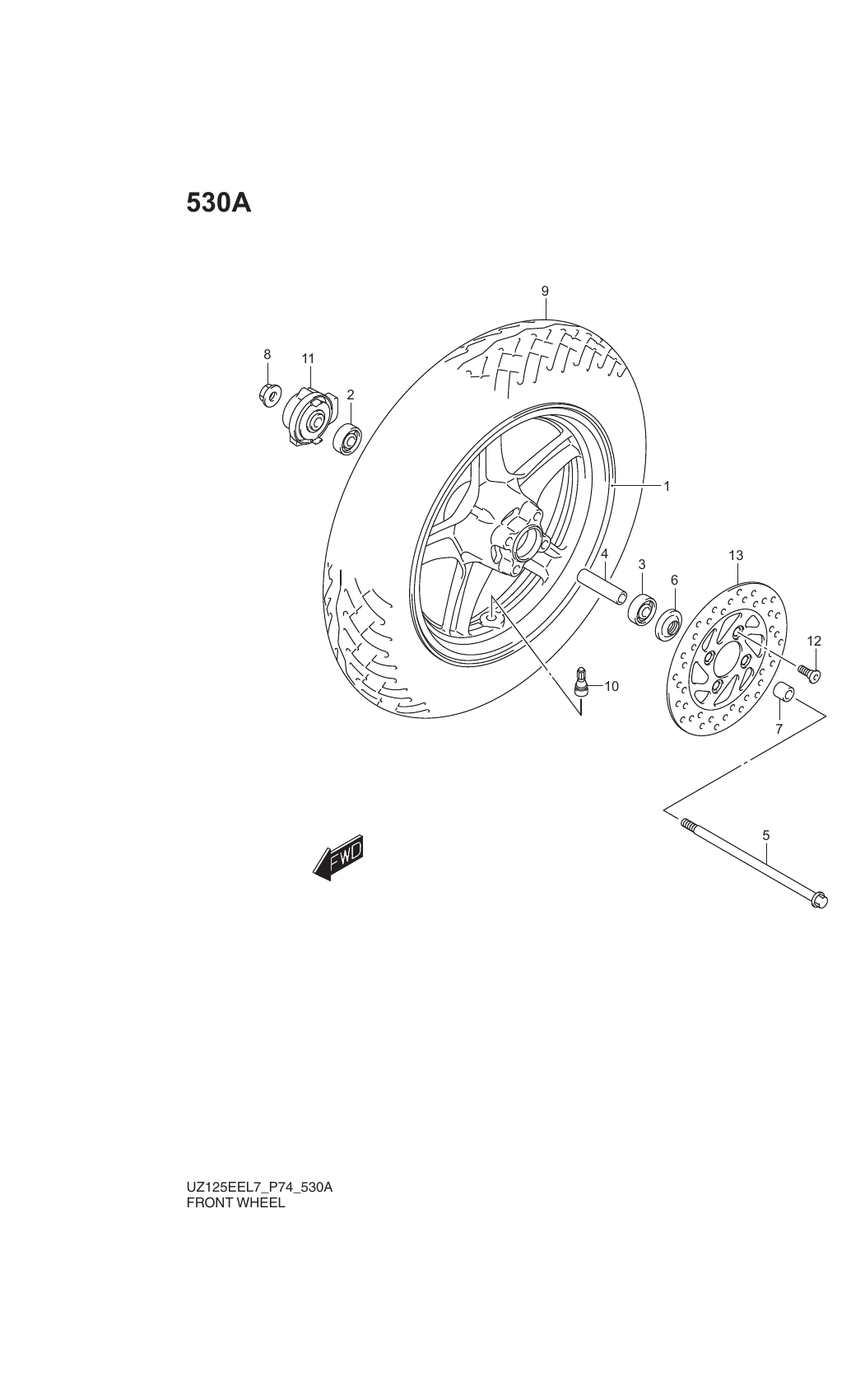 530A FRONT WHEEL
