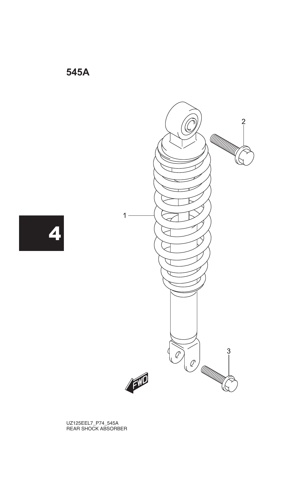 545A REAR SHOCK ABSORBER