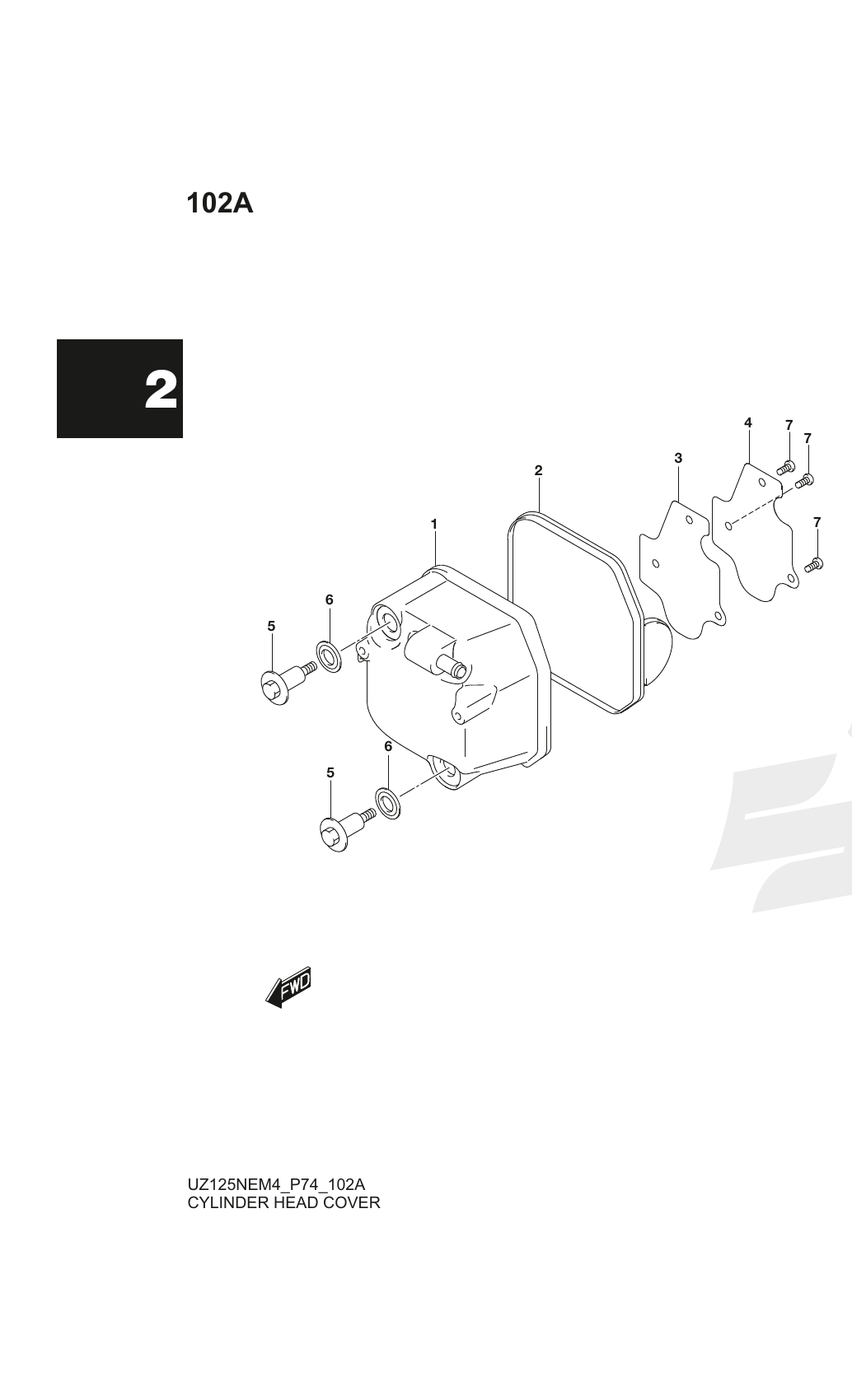 102A CYLINDER HEAD COVER