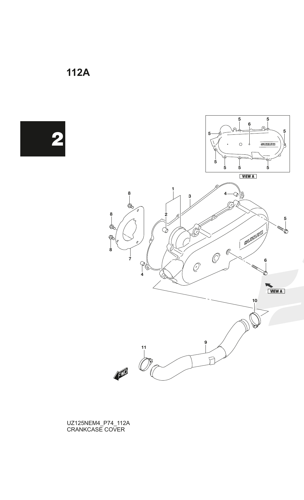 112A CRANKCASE COVER