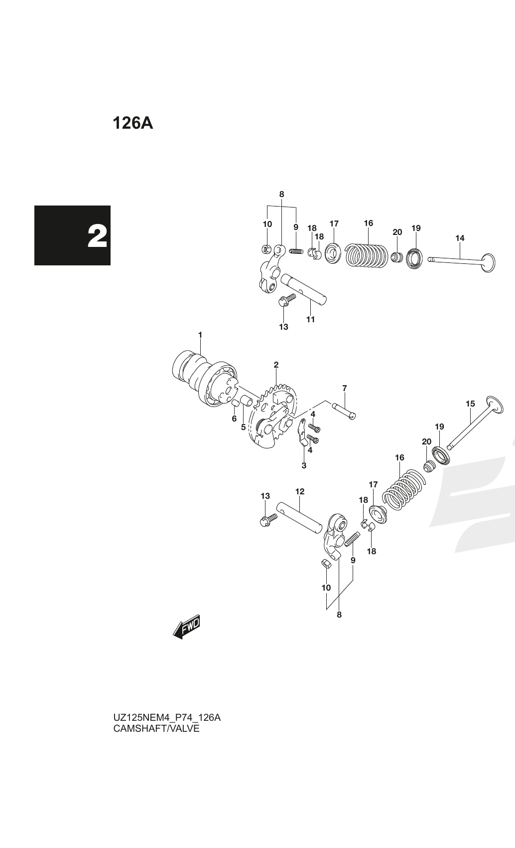 126A CAMSHAFT/VALVE