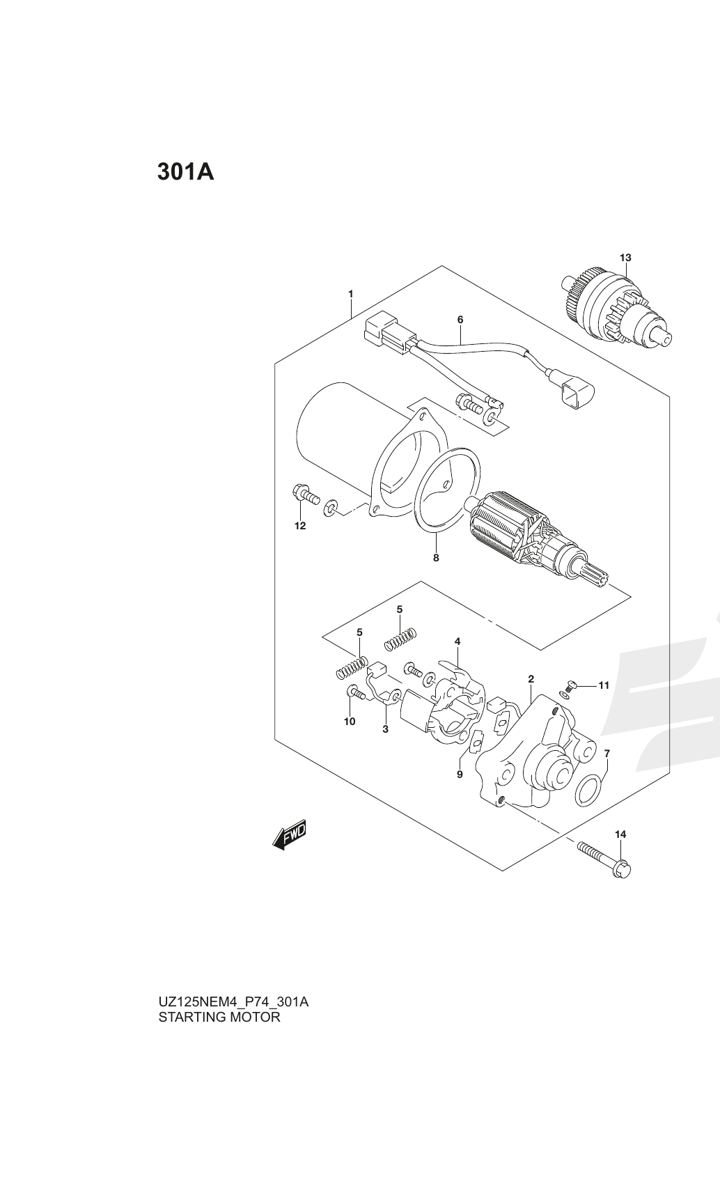 301A STARTING MOTOR