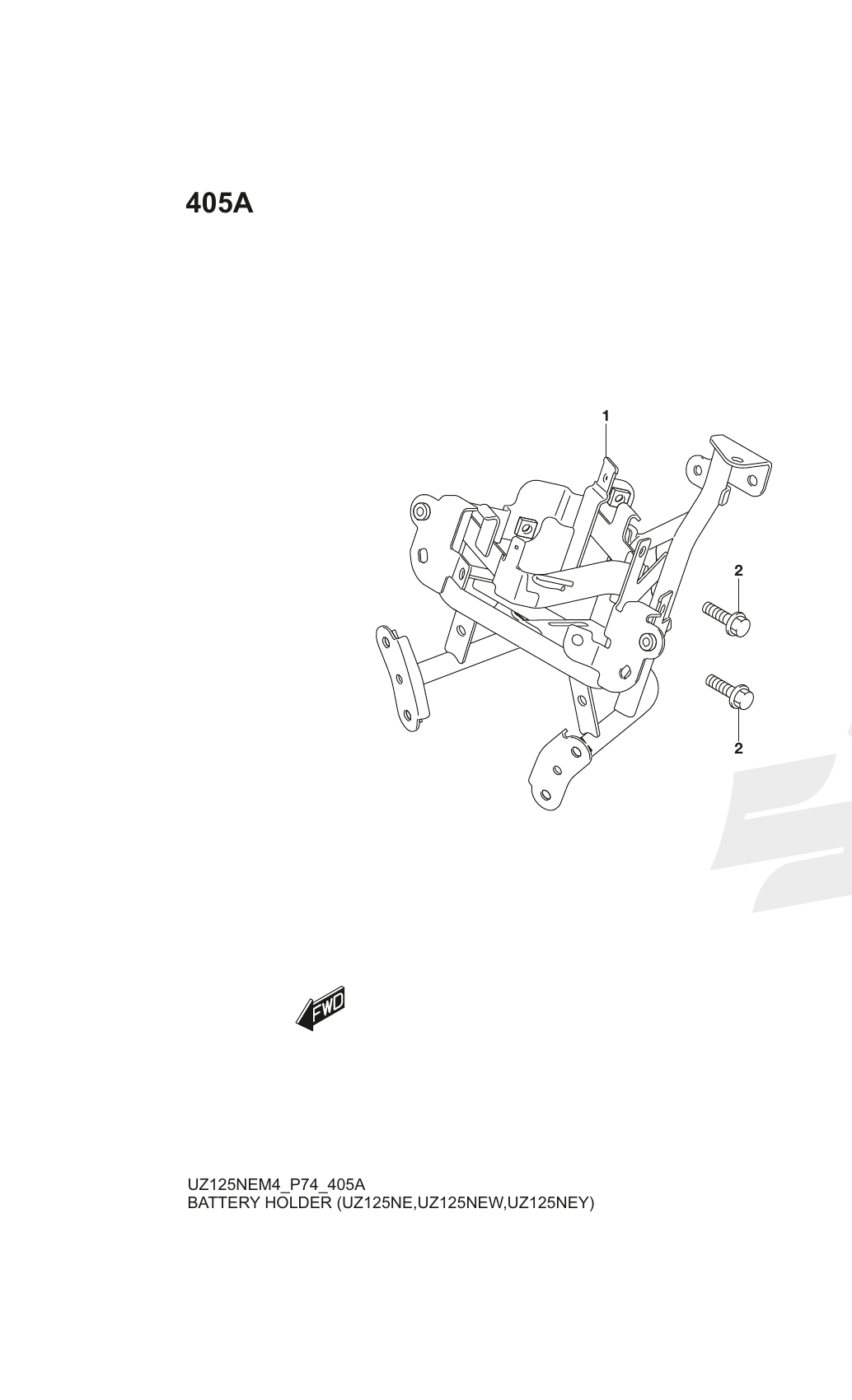 405A BATTERY HOLDER (UZ125NE,UZ125NEW,UZ125NEY)