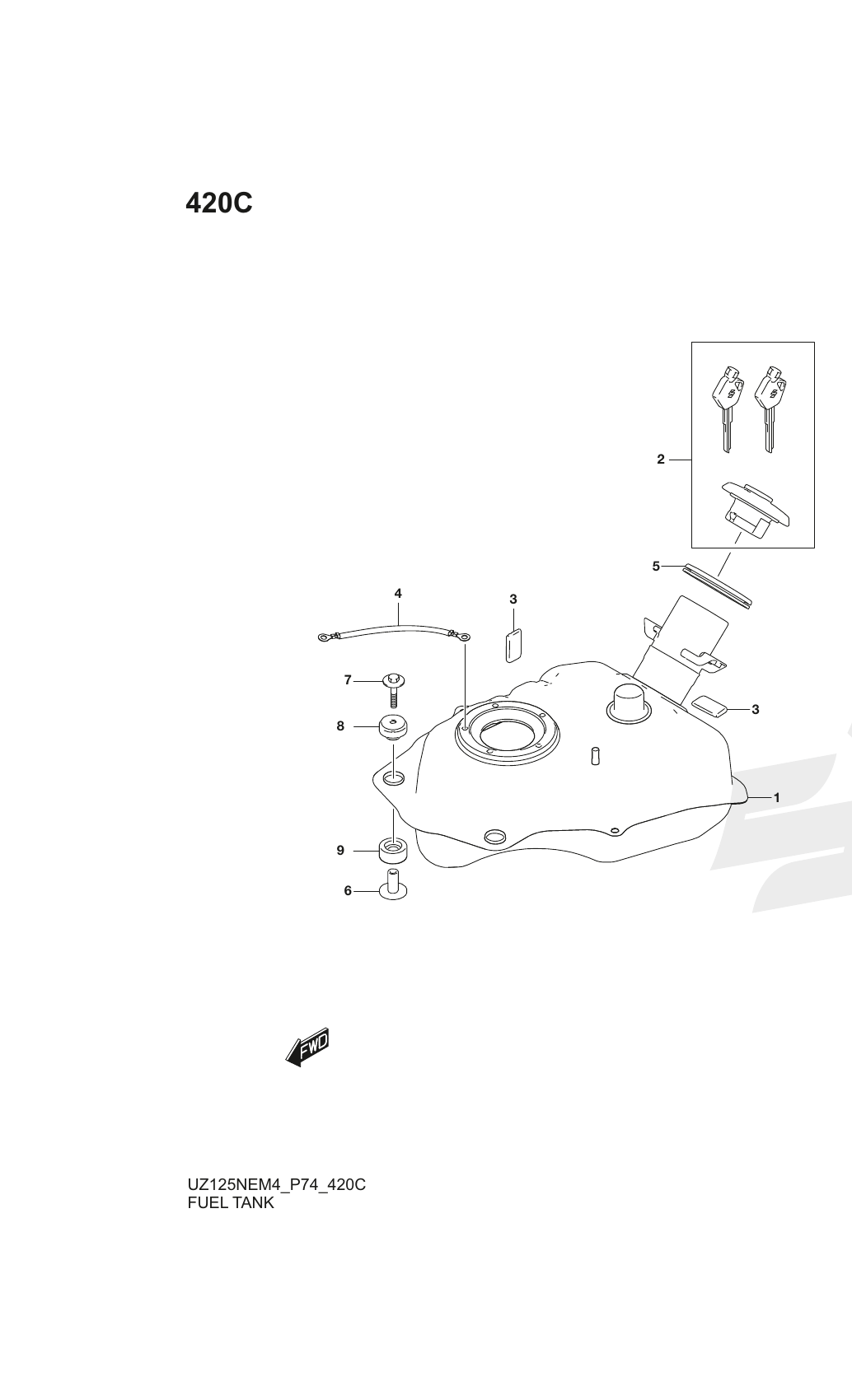 420C FUEL TANK