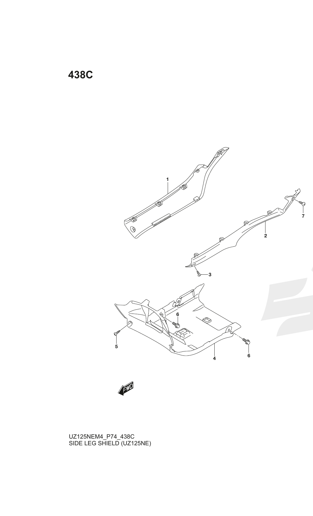 438C SIDE LEG SHIELD (UZ125NE)