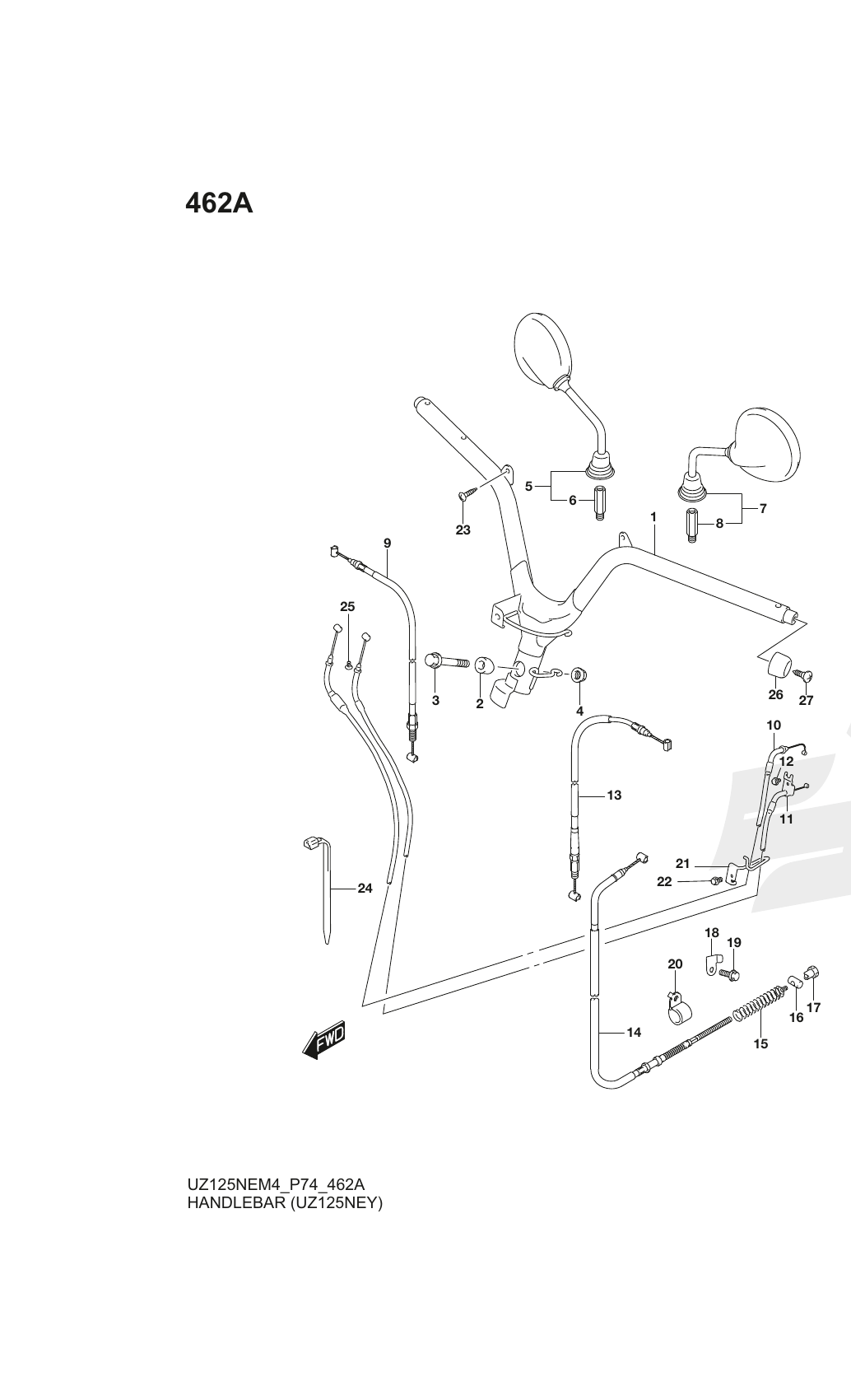 462A HANDLEBAR (UZ125NEY)