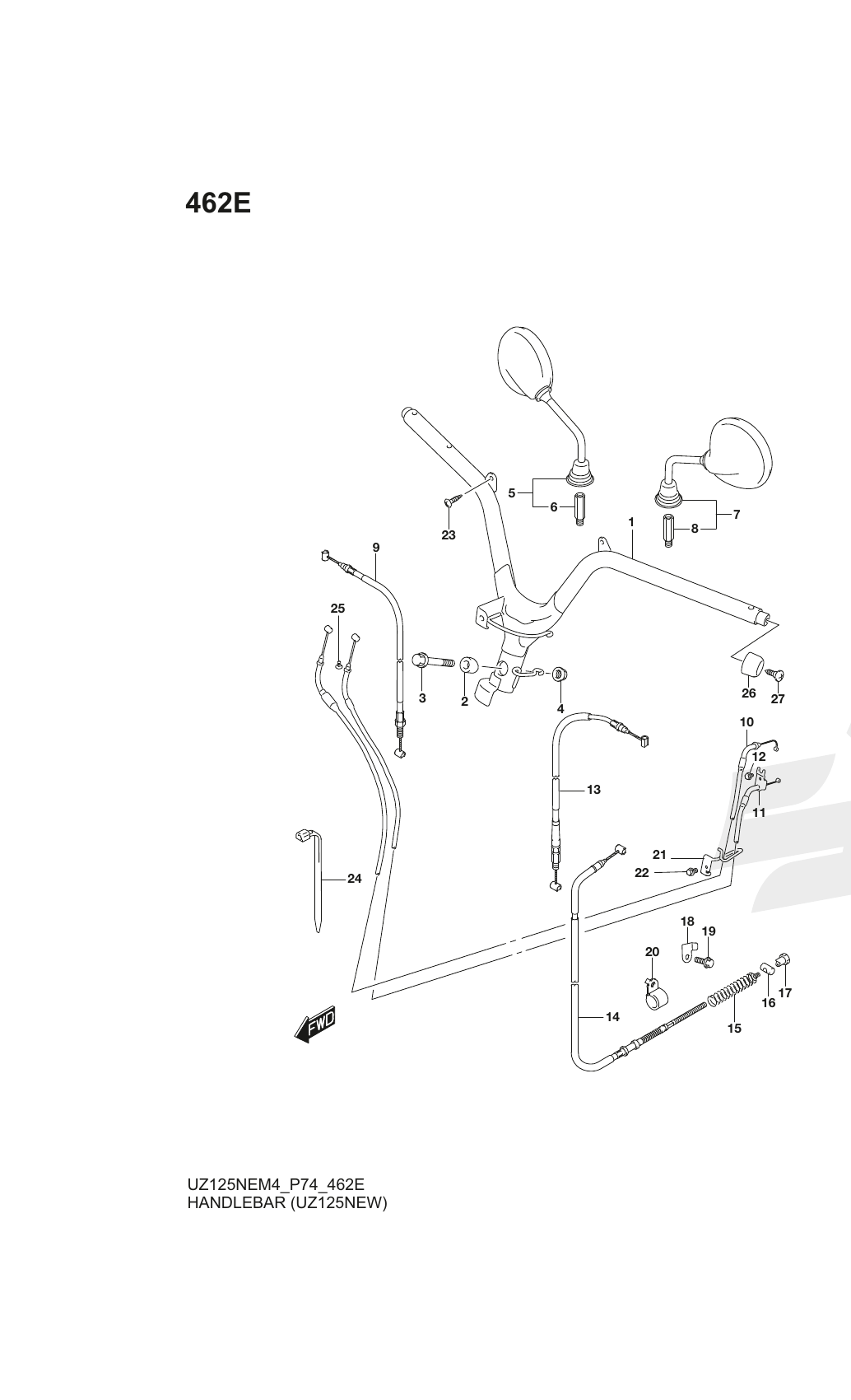 462E HANDLEBAR (UZ125NEW)