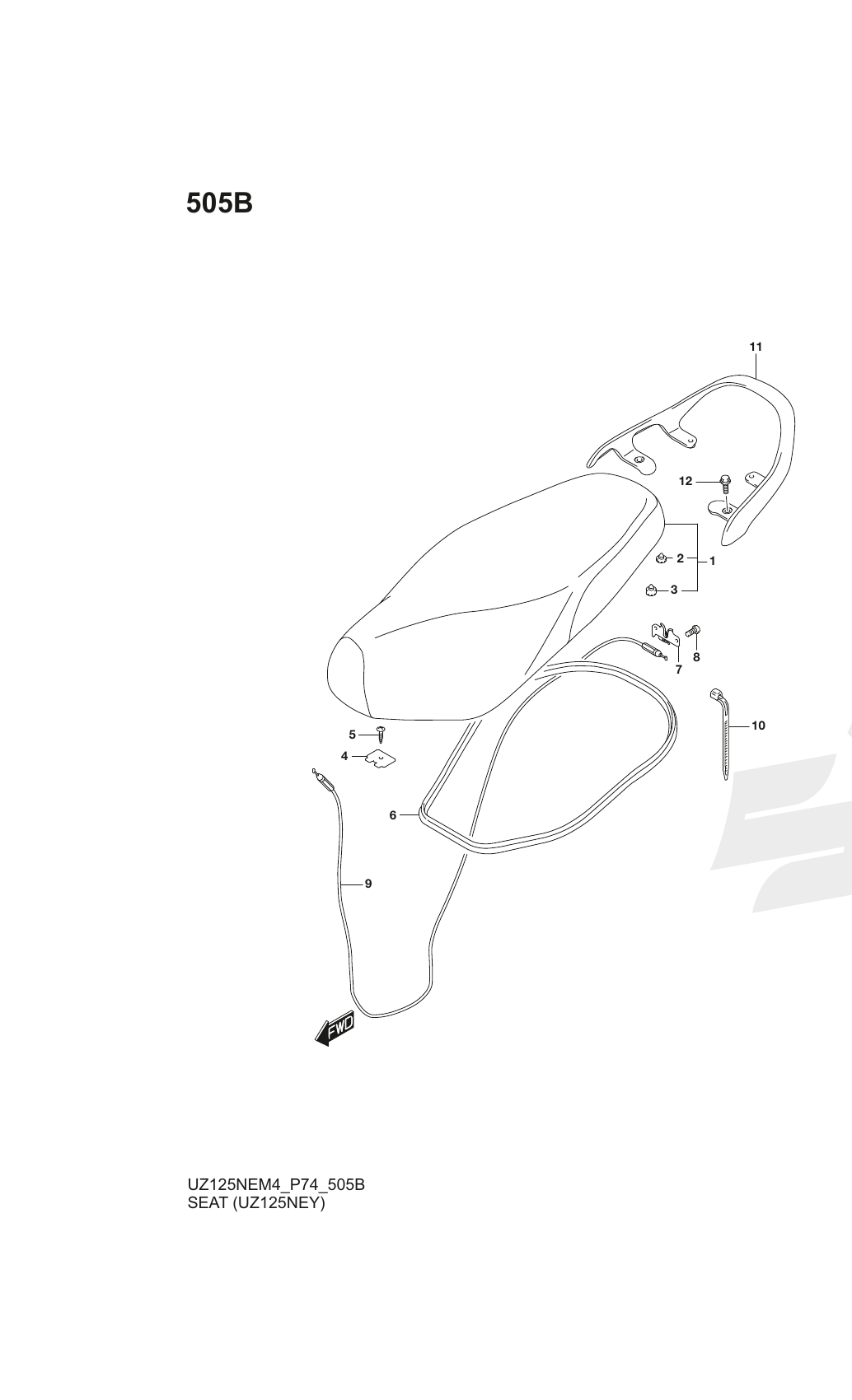 505B SEAT (UZ125NEY)