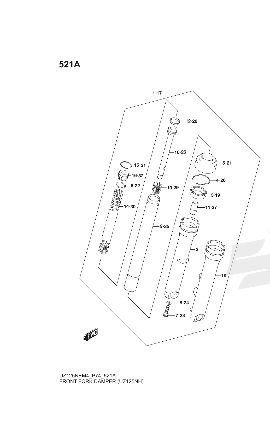 521A FRONT FORK DAMPER (UZ125NH)