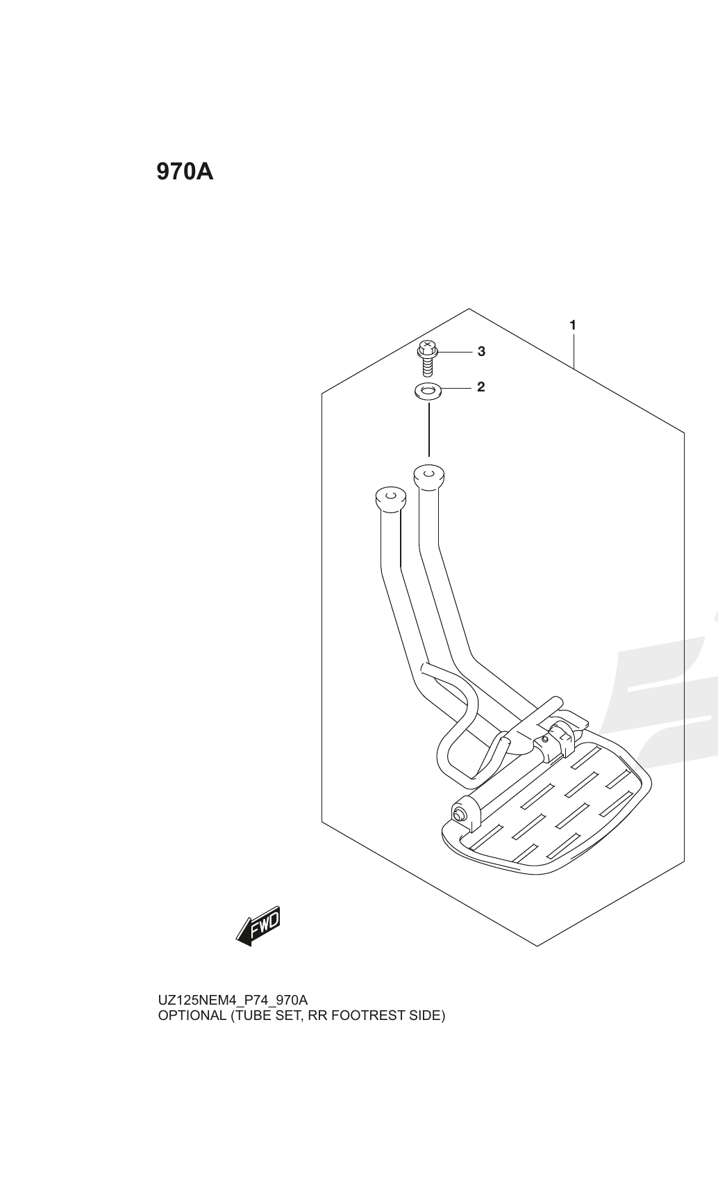 970A OPTIONAL (TUBE SET, RR FOOTREST SIDE)