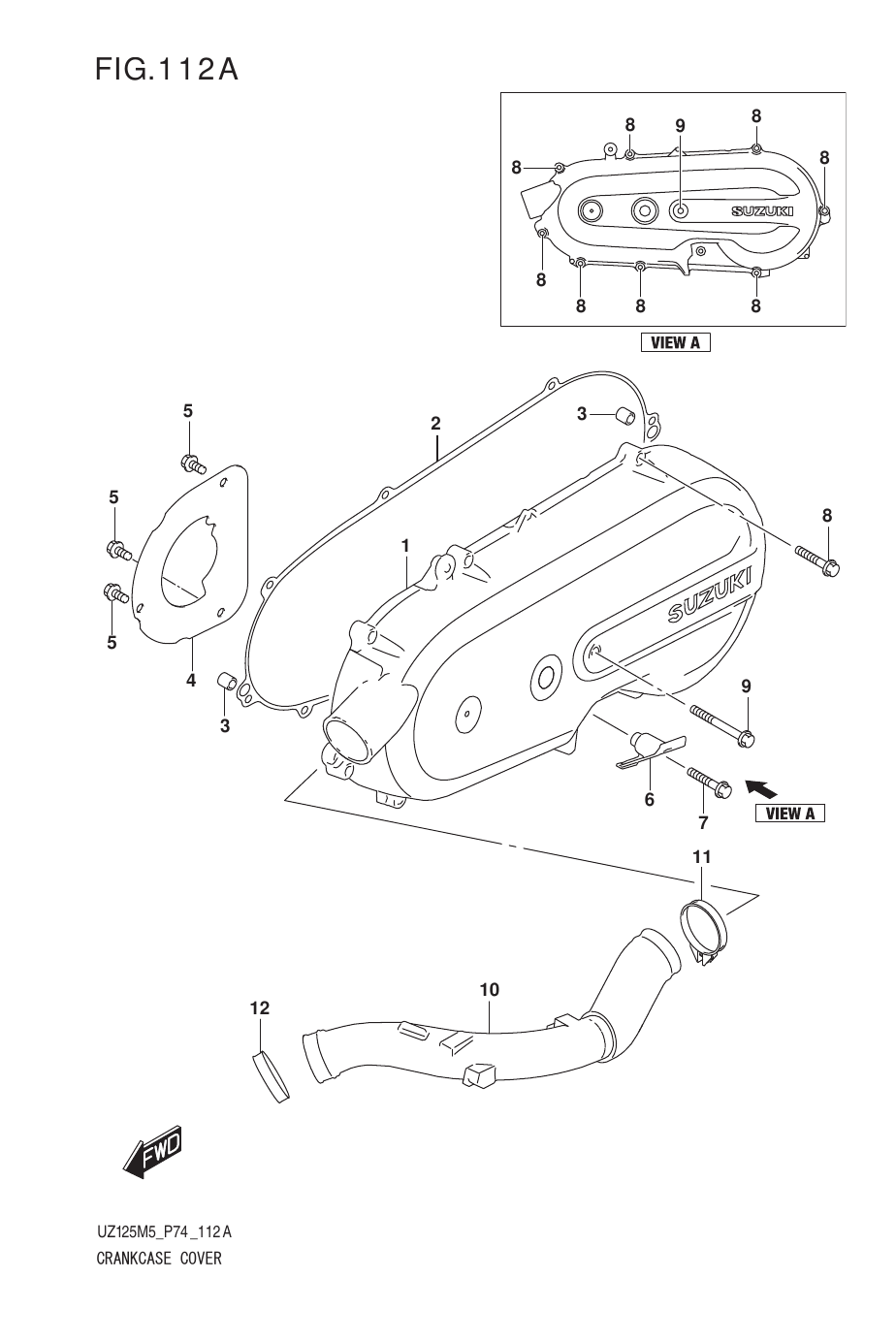 112A CRANKCASE COVER