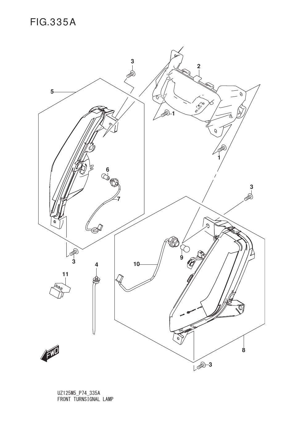 335A FRONT TURNSIGNAL LAMP