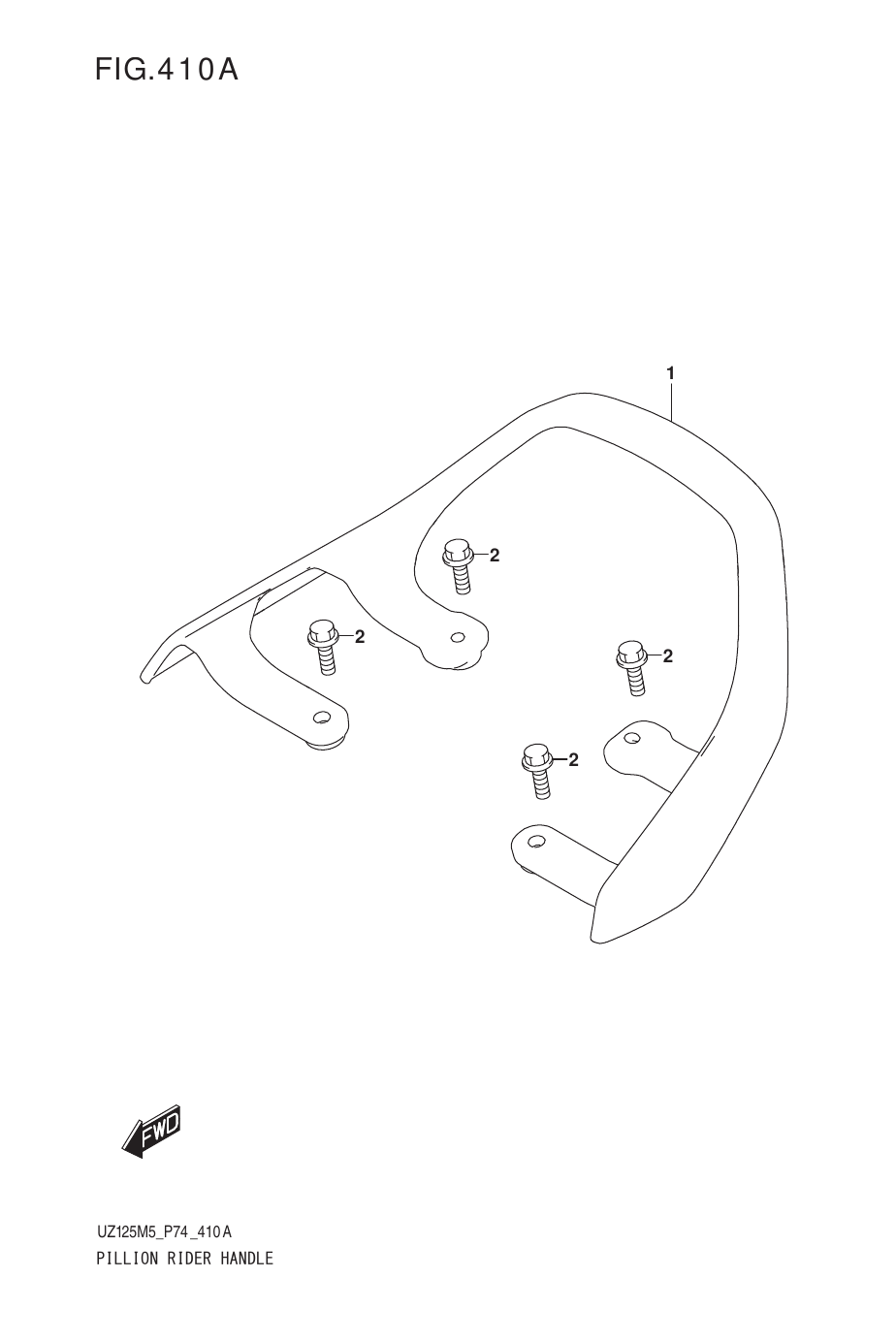 410A PILLION RIDER HANDLE (UZ125NH)