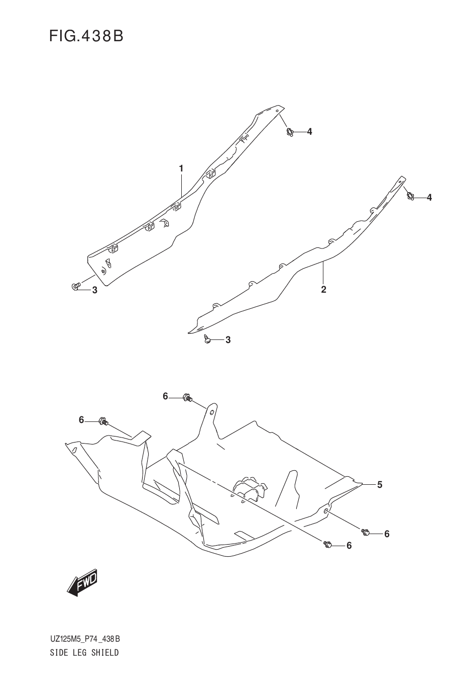 438B SIDE LEG SHIELD (UZ125NEY)