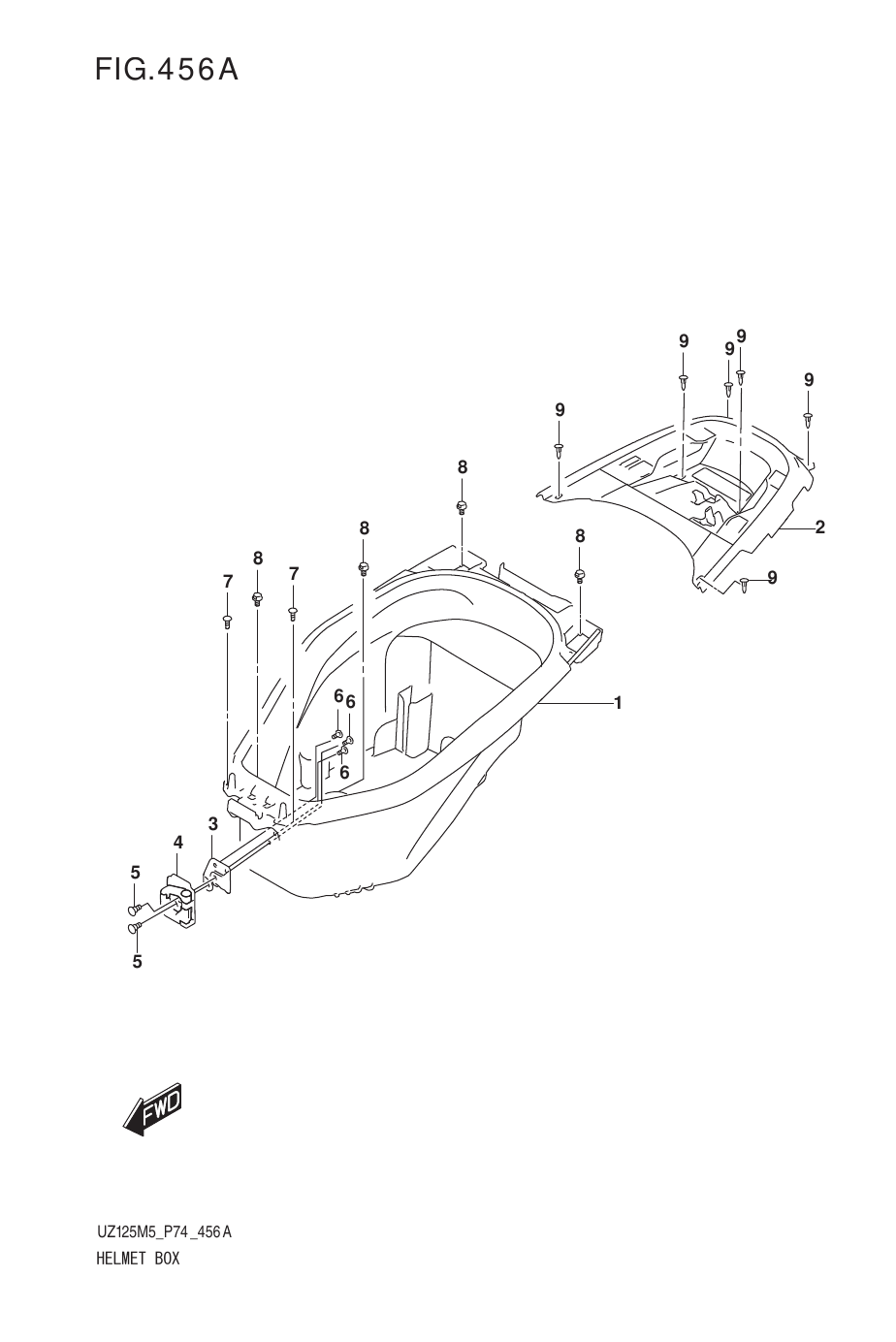 456A HELMET BOX (UZ125NEW,UZ125NEY)
