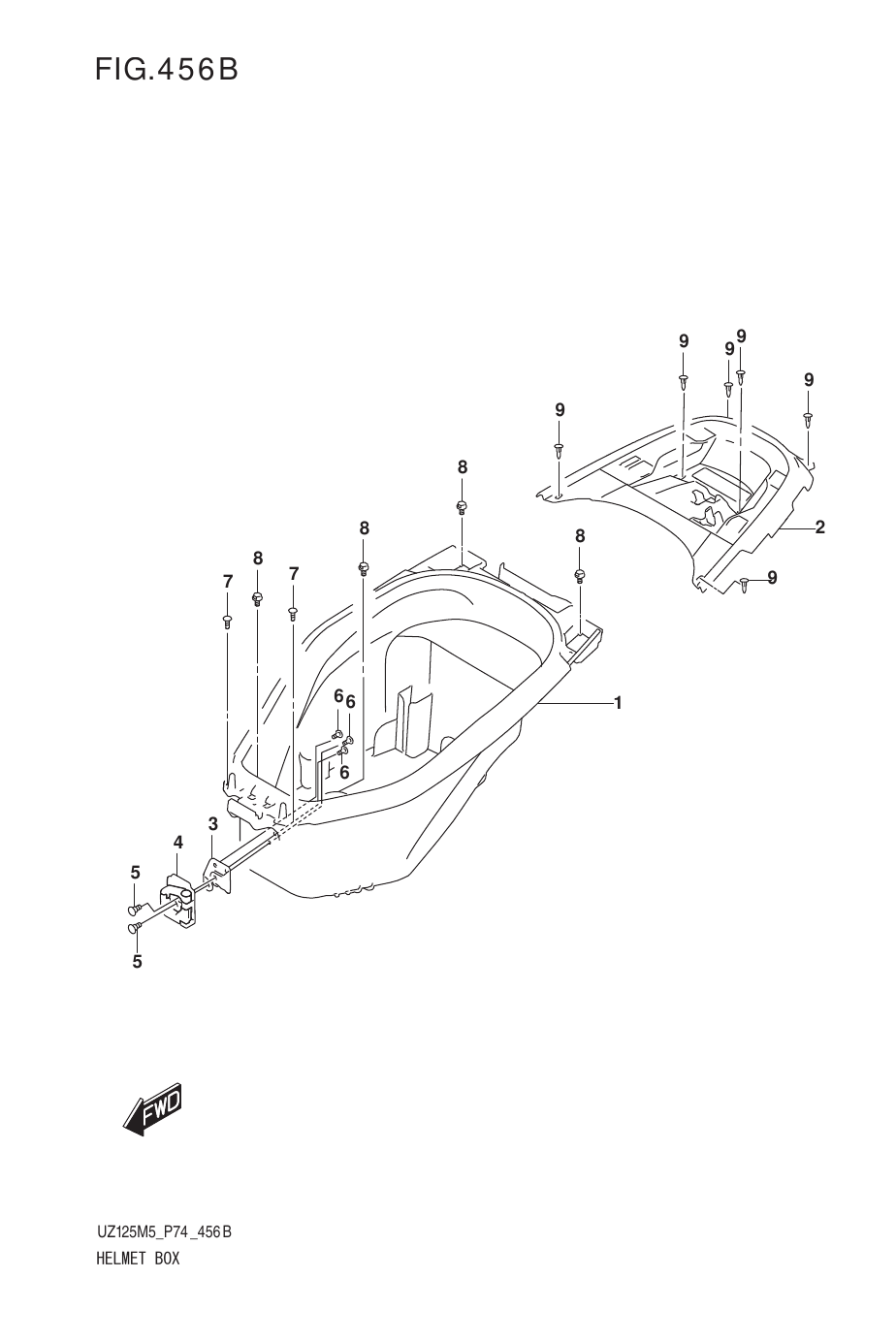 456B HELMET BOX (UZ125NH)