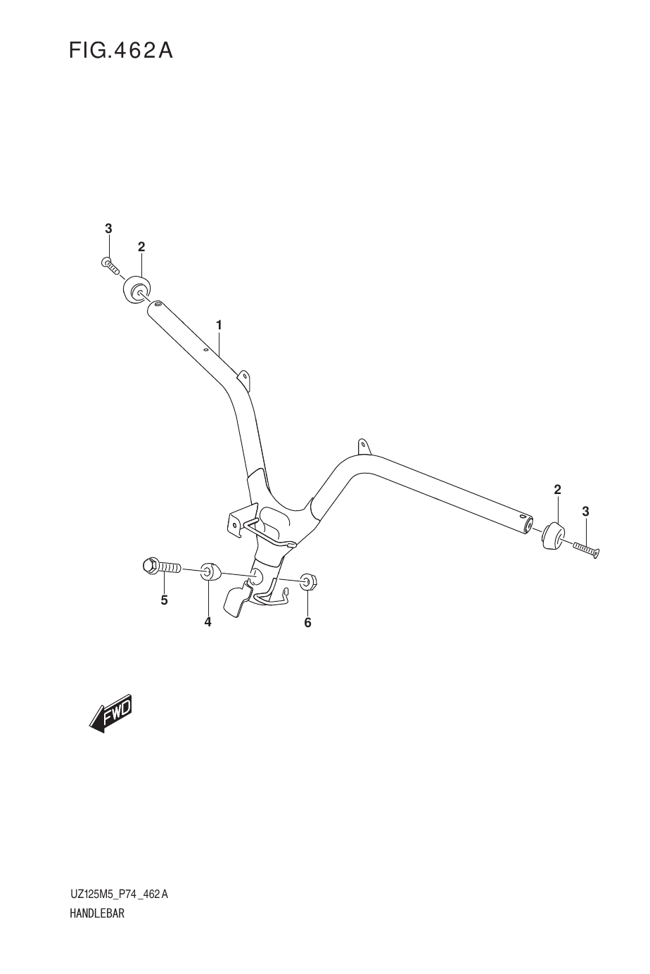462A HANDLEBAR (UZ125NH)