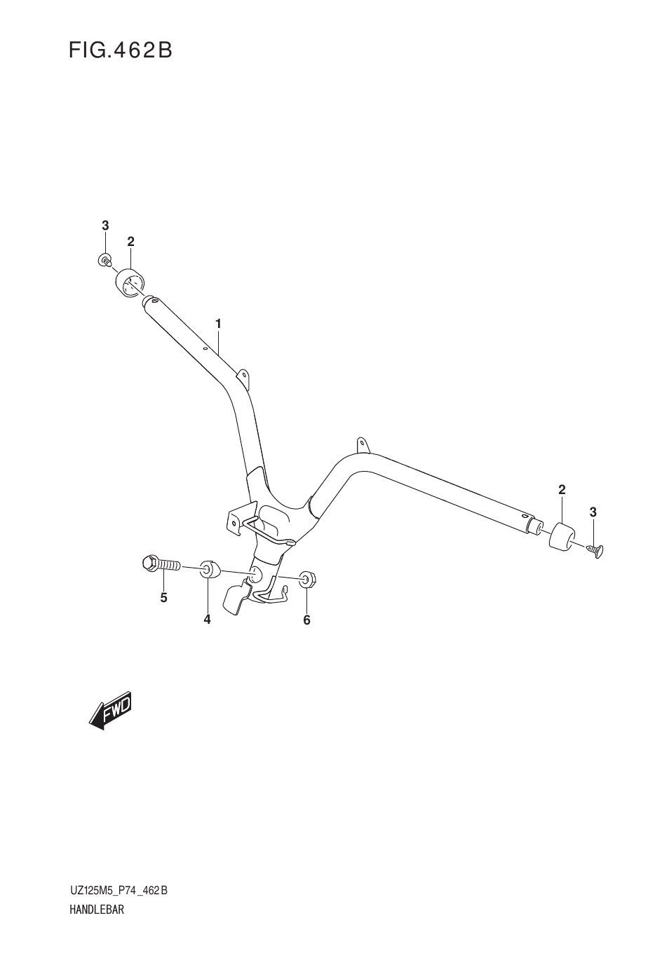 462B HANDLEBAR (UZ125NEY)
