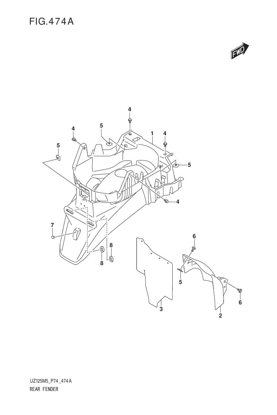 474A REAR FENDER
