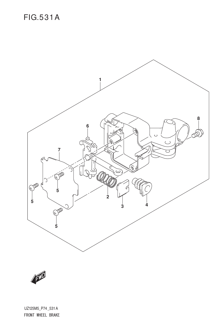 531A FRONT WHEEL BRAKE (UZ125NH)