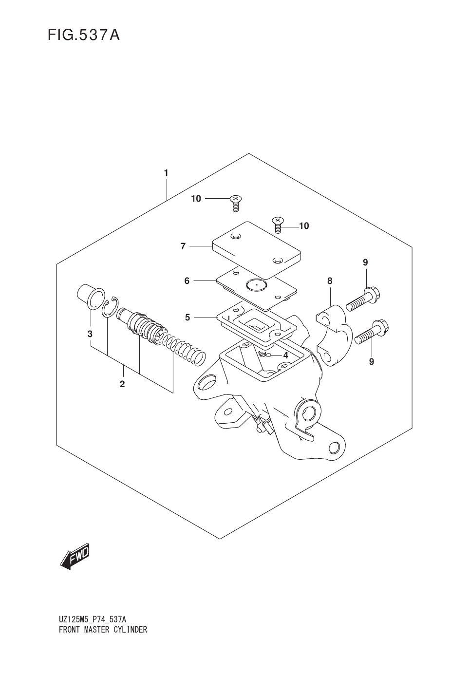 537A FRONT MASTER CYLINDER (UZ125NEW,UZ125NEY)