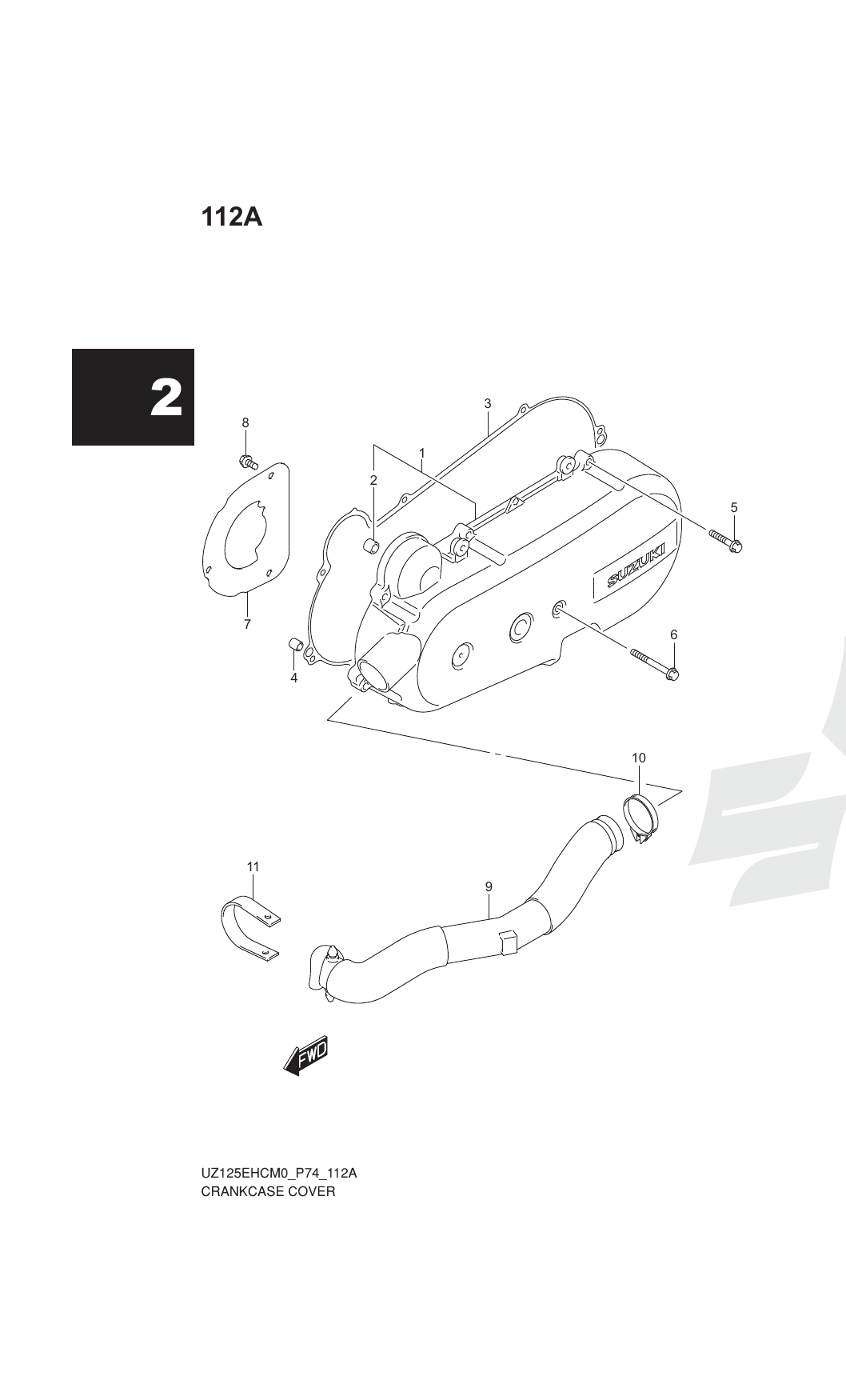 112A CRANKCASE COVER