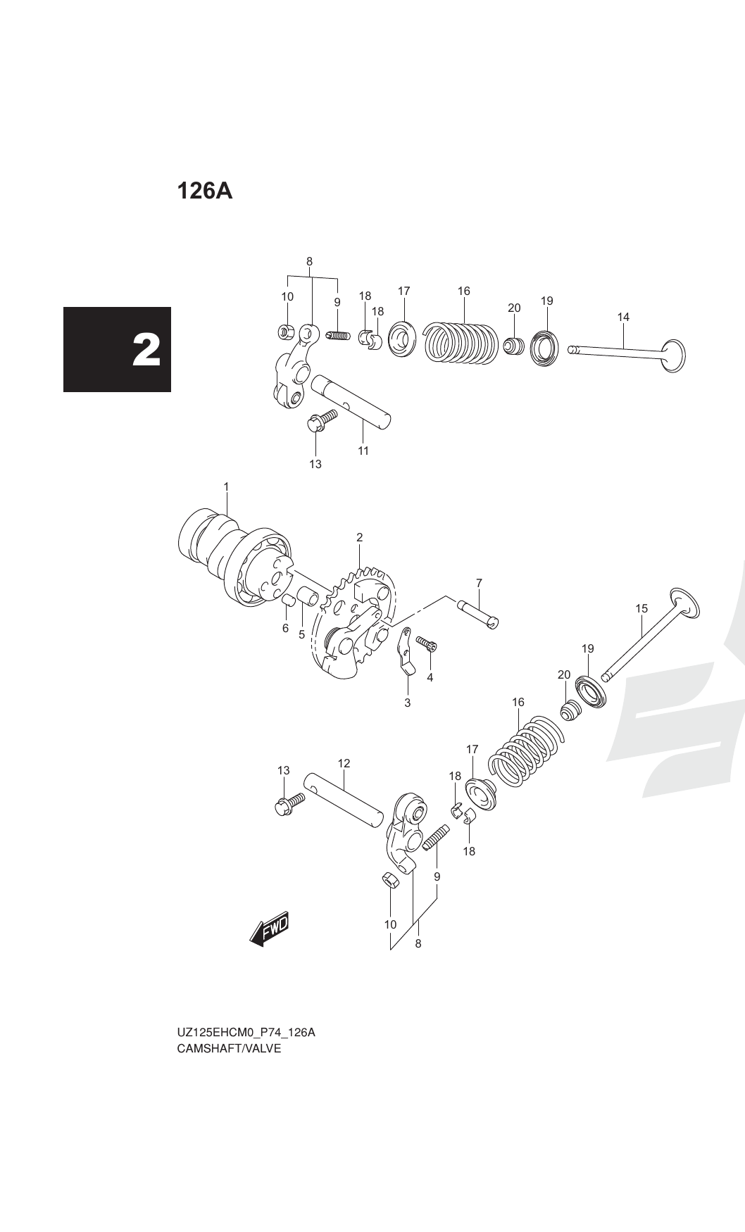 126A CAMSHAFT/VALVE