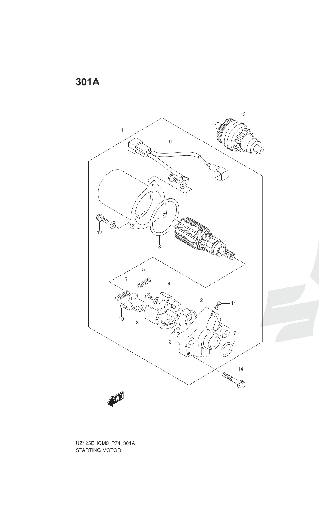 301A STARTING MOTOR