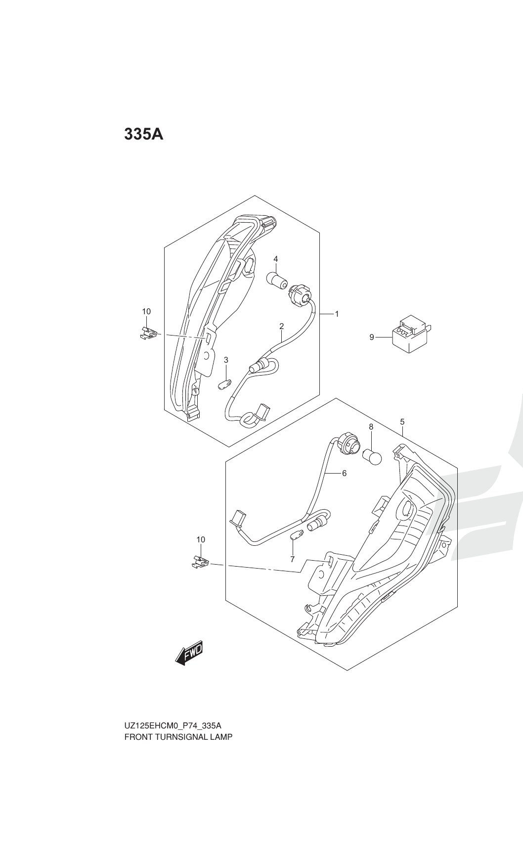 335A FRONT TURNSIGNAL LAMP