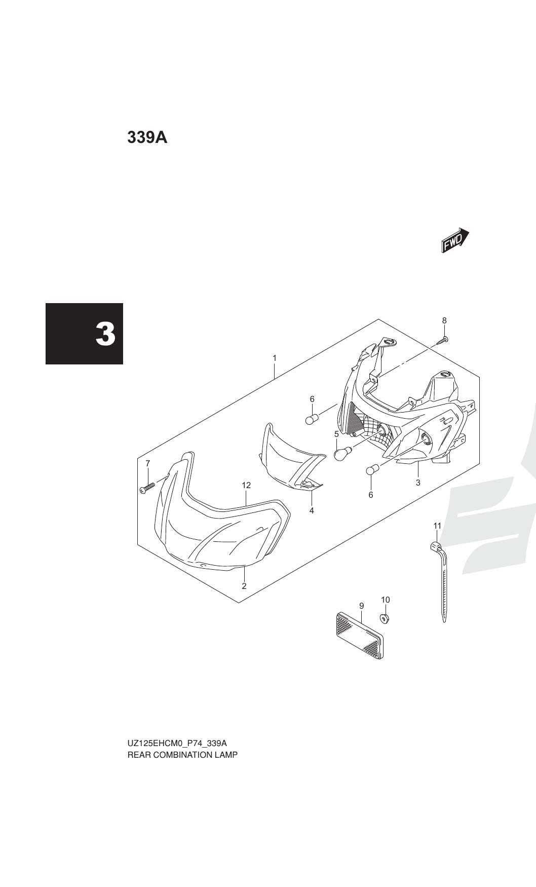339A REAR COMBINATION LAMP