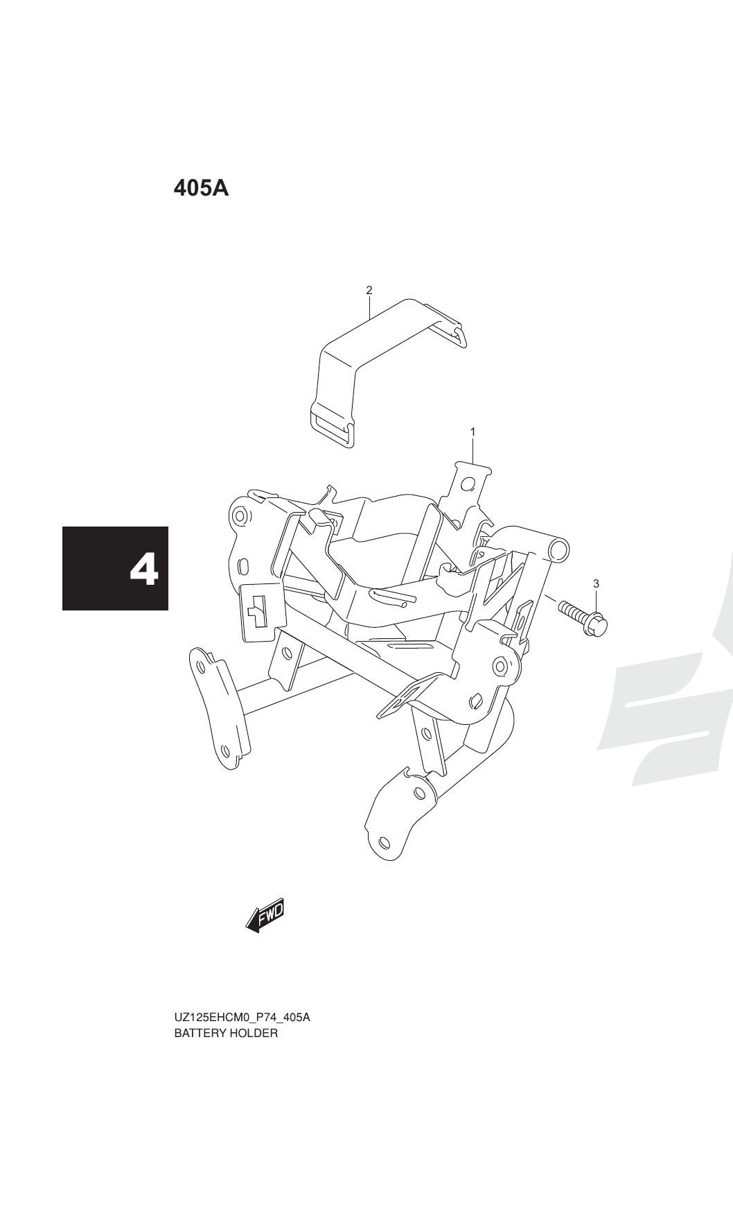 405A BATTERY HOLDER