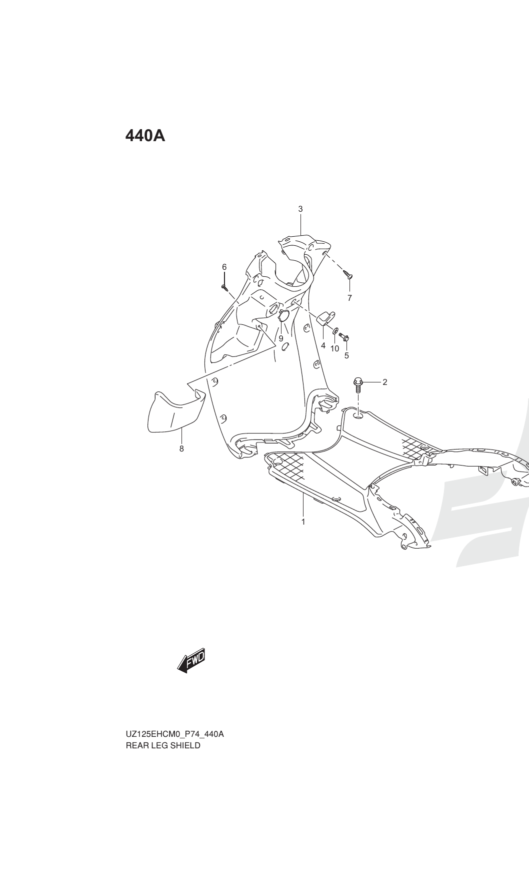 440A REAR LEG SHIELD