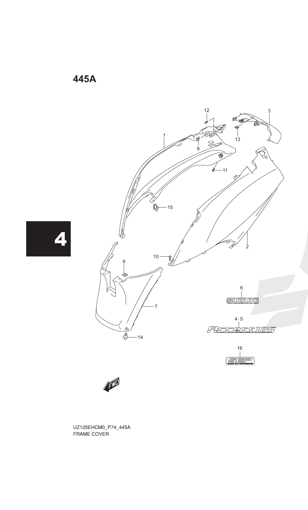 445A FRAME COVER