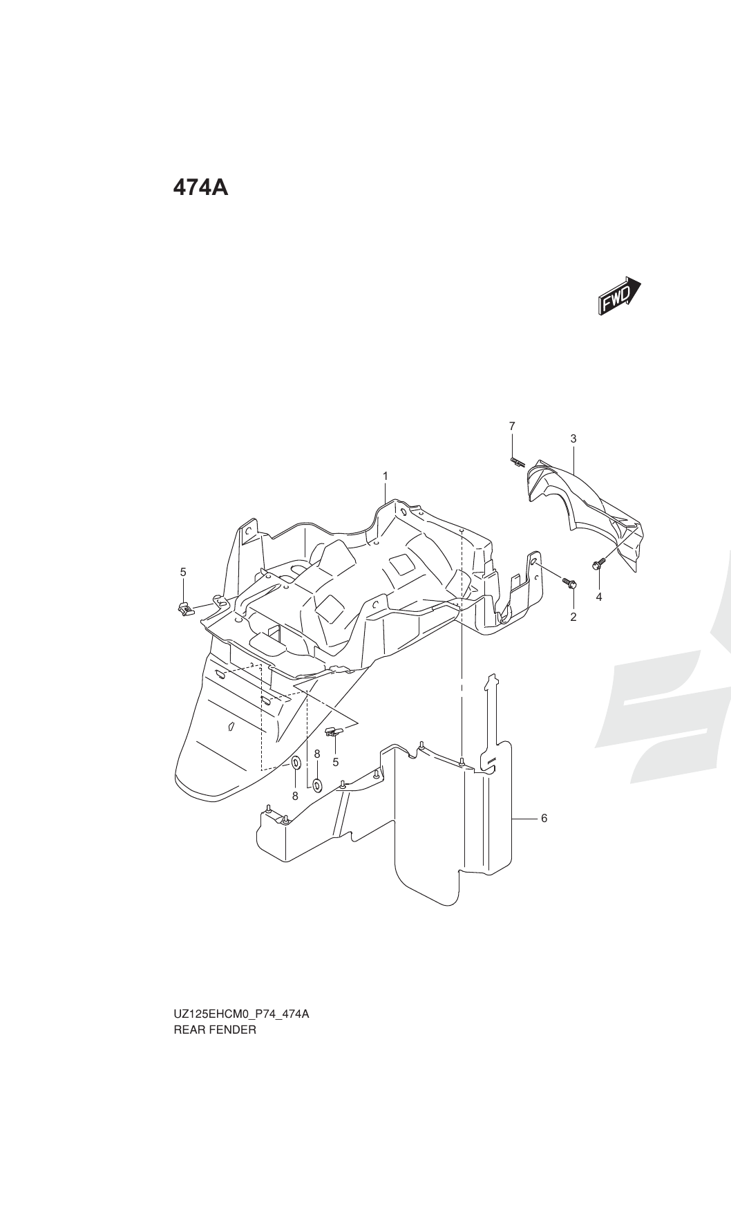 474A REAR FENDER