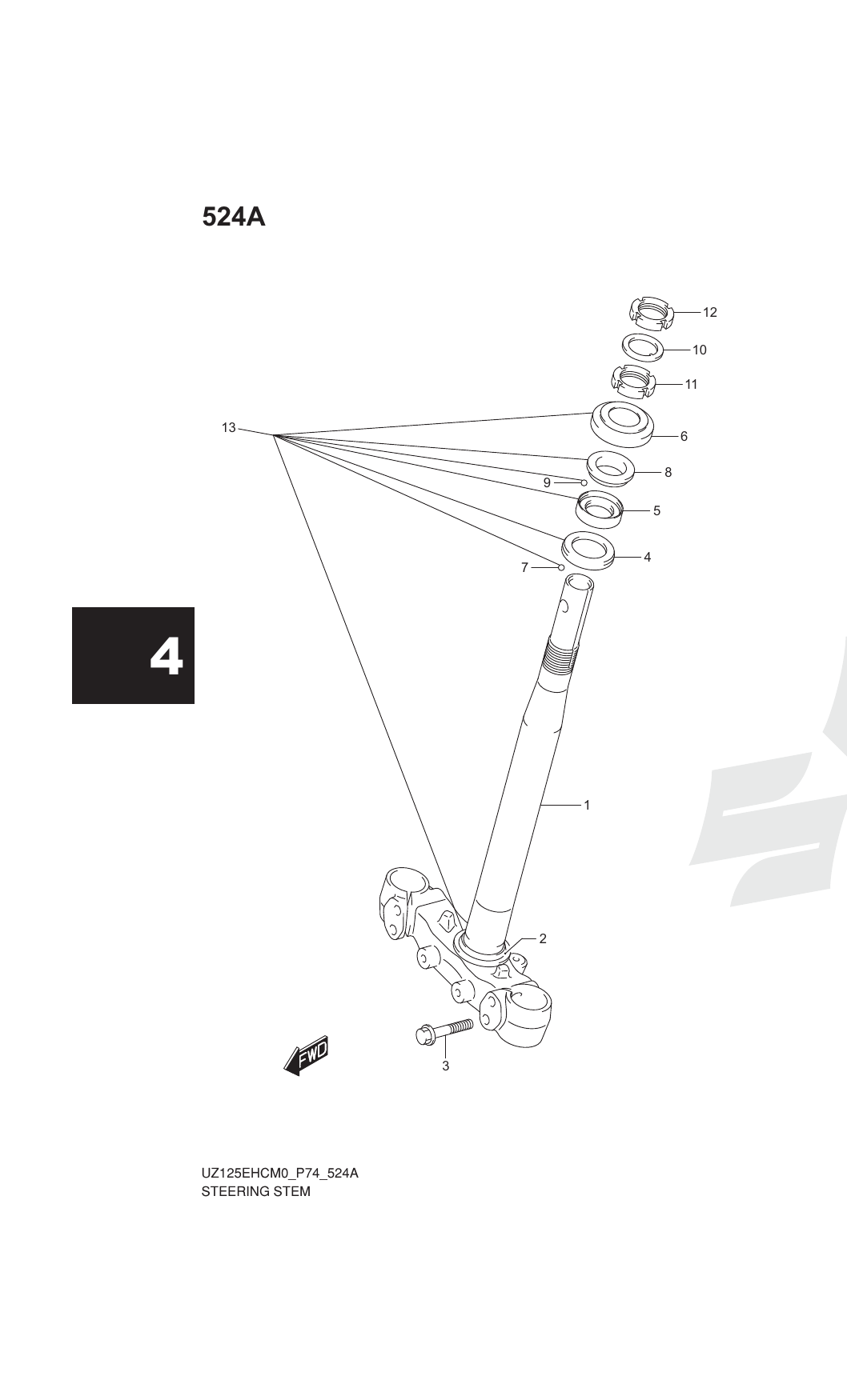 524A STEERING STEM