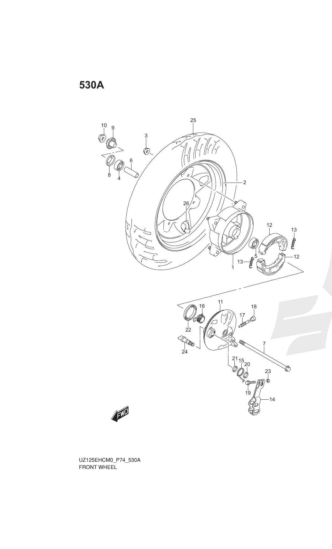 530A FRONT WHEEL