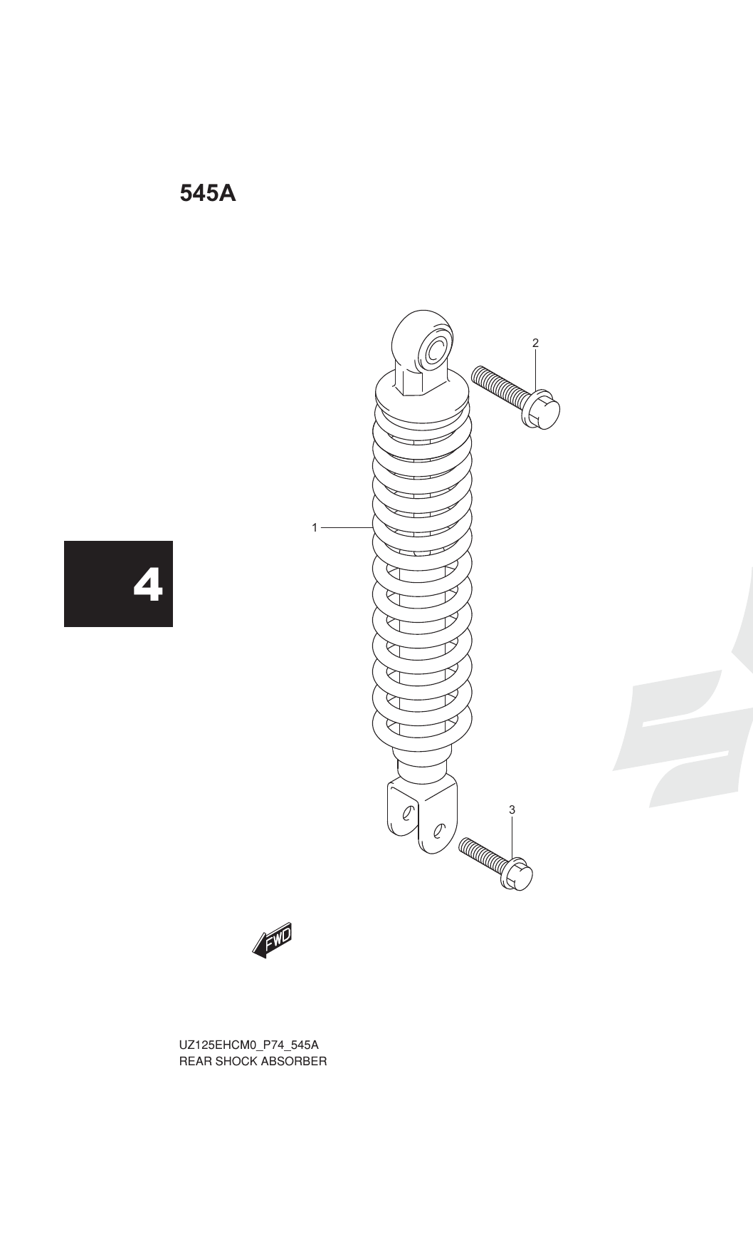 545A REAR SHOCK ABSORBER