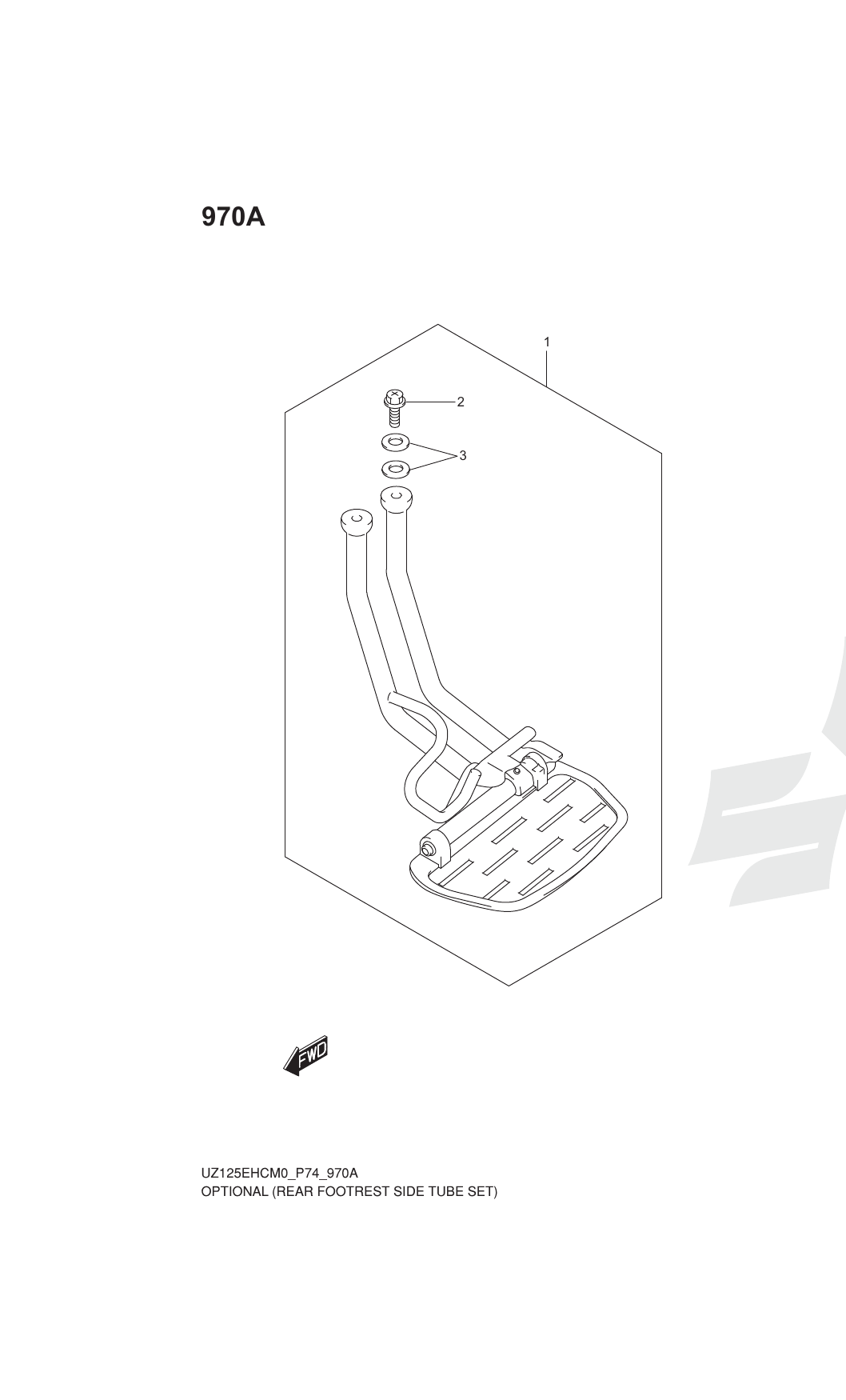 970A OPTIONAL (REAR FOOTREST SIDE TUBE SET)
